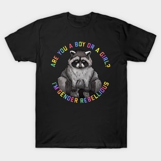 Gender Rebellious Rainbow Raccoon T-Shirt